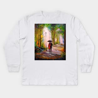 Romantic walk in the Park Kids Long Sleeve T-Shirt